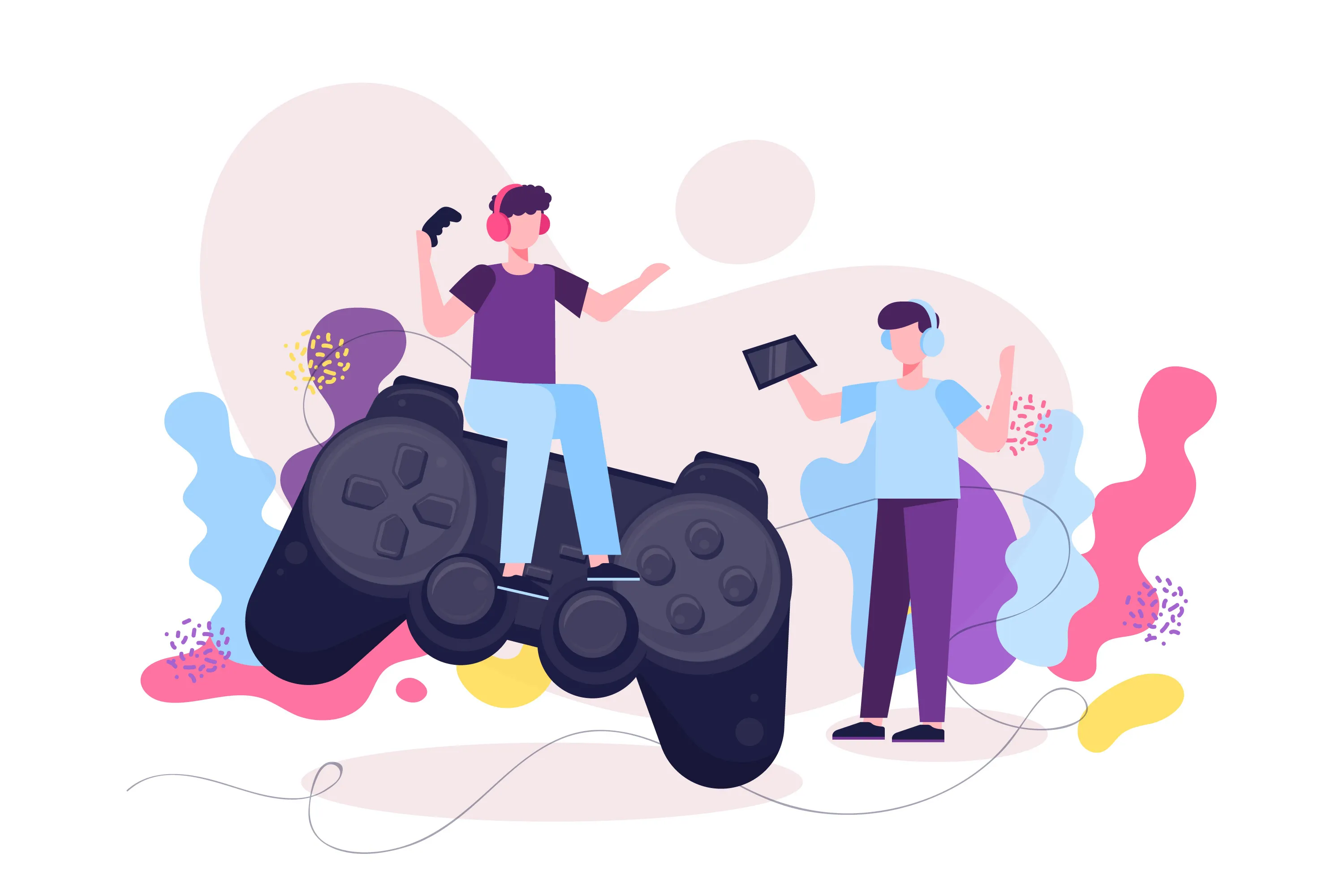 Gamer with headphones
